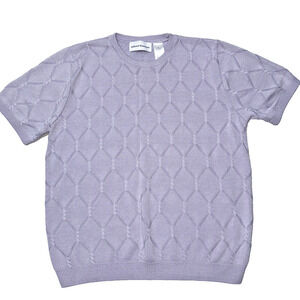 Vintage Alfred Dunner Dusty Purple Sweater Top Short Sleeve Size Small Very Nice